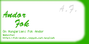 andor fok business card